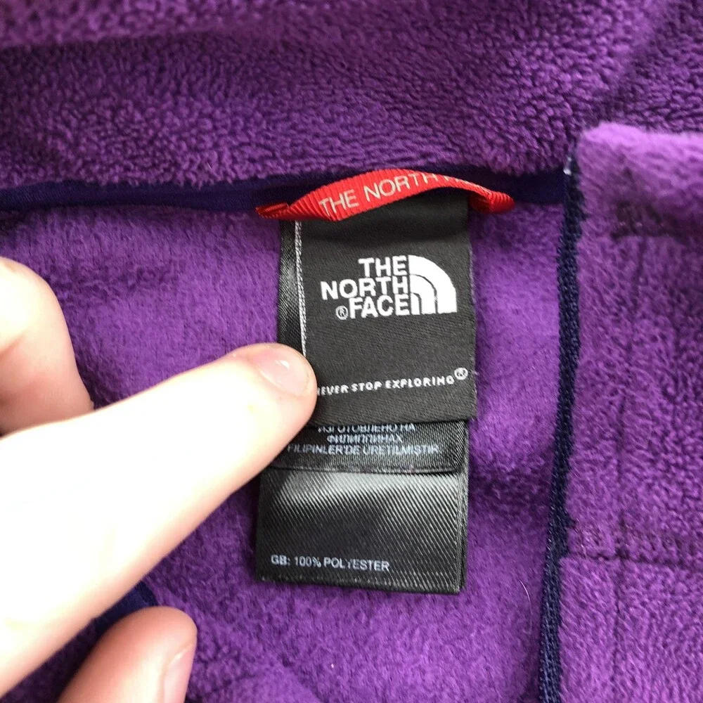The North Face Sweater Womens Small Purple 1/4 Zip Fleece Hiking Top Athletic